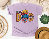 Best Dad Ever Brown graphic tee in Orchid
