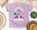 All American Grandma White graphic tee in Orchid