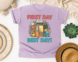 First Day Best Day Door graphic tee in Orchid
