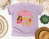 The Princess Is Back To School graphic tee in Orchid
