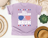 All American Bruh graphic tee in Orchid