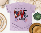 For The Love Of The USA graphic tee in Orchid