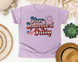 Star Spangled Cutie Grey 2 graphic tee in Orchid