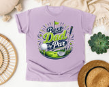 Best Dad By Par Grey 2 graphic tee in Orchid