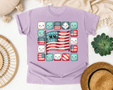 Flag Made Of Marshmallows graphic tee in Orchid