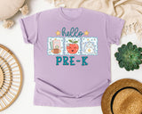 Hello Pre-K Frames graphic tee in Orchid