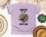 Master Of The Meat Dad Grey graphic tee in Orchid