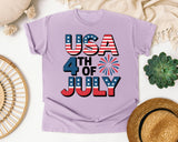 USA 4th Of July Navy 2 graphic tee in Orchid