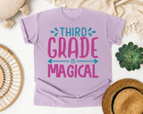 Third Grade Is Magical graphic tee in Orchid