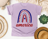 America Red graphic tee in Orchid