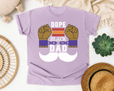 Dope Black Dad White graphic tee in Orchid