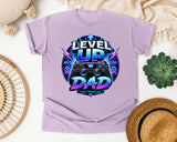 Level Up Dad graphic tee in Orchid