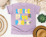 Little Miss Pre-K Bright graphic tee in Orchid