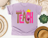 Made To Teach graphic tee in Orchid