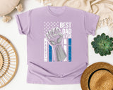 Best Dad Ever Patriot graphic tee in Orchid