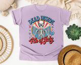 Dead Inside 4th Of July graphic tee in Orchid