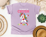 Im Ready To Crush 4th Grade Unicorn graphic tee in Orchid