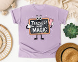 Teachers Make Magic graphic tee in Orchid