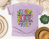 ABCD Teacher Tour graphic tee in Orchid