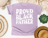 Proud Black Father White graphic tee in Orchid