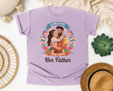 A Girl's First True Love Is Her Father Grey graphic tee in Orchid
