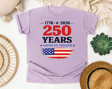 1776 2026 250 Years American Freedom graphic tee in Orchid