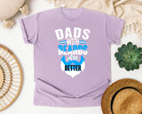 Dads With Beards Are Better White 3 graphic tee in Orchid