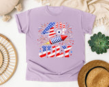 4th Of July graphic tee in Orchid