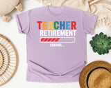 Teacher Retirement Loading graphic tee in Orchid