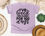 I've Loved My Class For 100 Days White graphic tee in Orchid