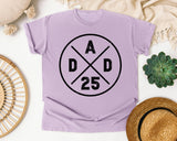 Dad Est 25 Black graphic tee in Orchid