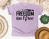Freedom Isn't Free White graphic tee in Orchid