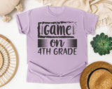 Game On 4th Grade Grey graphic tee in Orchid