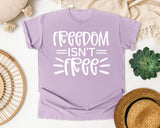 Freedom Isn't Free White 4 graphic tee in Orchid