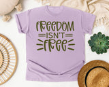 Freedom Isn't Free Brown 2 graphic tee in Orchid