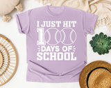I Just Hit 100 Days Of School graphic tee in Orchid