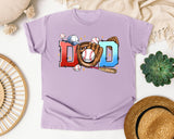 Baseball Dad Glove And Bat graphic tee in Orchid