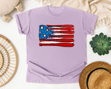 Baseball Bats American Flag graphic tee in Orchid