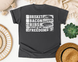 Brisket Bacon Ribs And Freedom White graphic tee in Pepper