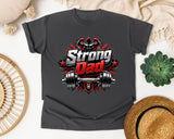 Strong Dad Weightlifting graphic tee in Pepper