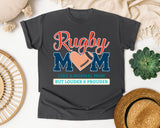 Rugby Mom Like A Normal Mom But Louder And Prouder graphic tee in Pepper