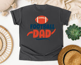Football Dad Navy Script graphic tee in Pepper
