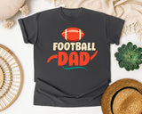 Football Dad Orange Script graphic tee in Pepper