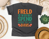 Field Is Where I Spend Most Of My Days graphic tee in Pepper