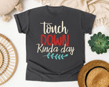 Touch Down Kinda Day Cream graphic tee in Pepper