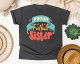 Proud Football Sister Banner graphic tee in Pepper