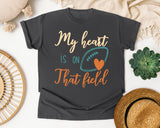 My Heart Is On That Field Script graphic tee in Pepper