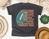 Please Excuse Me For Yelling From The Stands graphic tee in Pepper