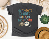 My Favorite Player Calls Me Grandma Retro graphic tee in Pepper