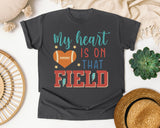 My Heart Is On That Field Bolt graphic tee in Pepper